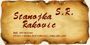 Stanojka Raković vizit kartica